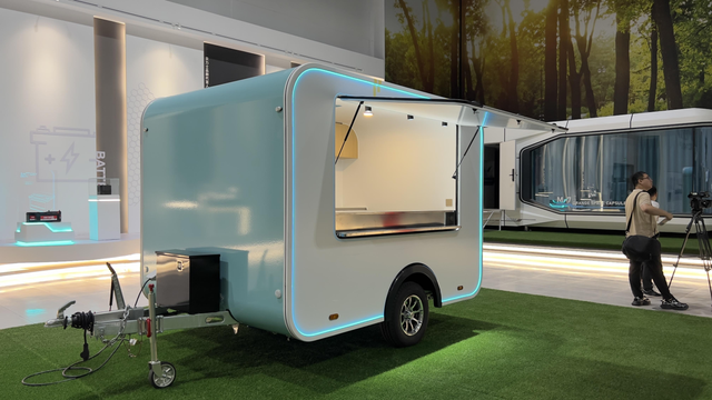 ORANGE RV Food Trailer Food Truck Food Van Mobile Restaurant Coffee Chips Ice Cream Pizza Bar Car Street Mobile Flavor